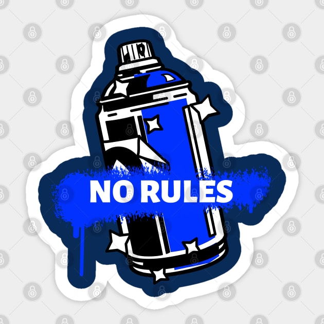 No Rules Sticker by BlueCloverTrends